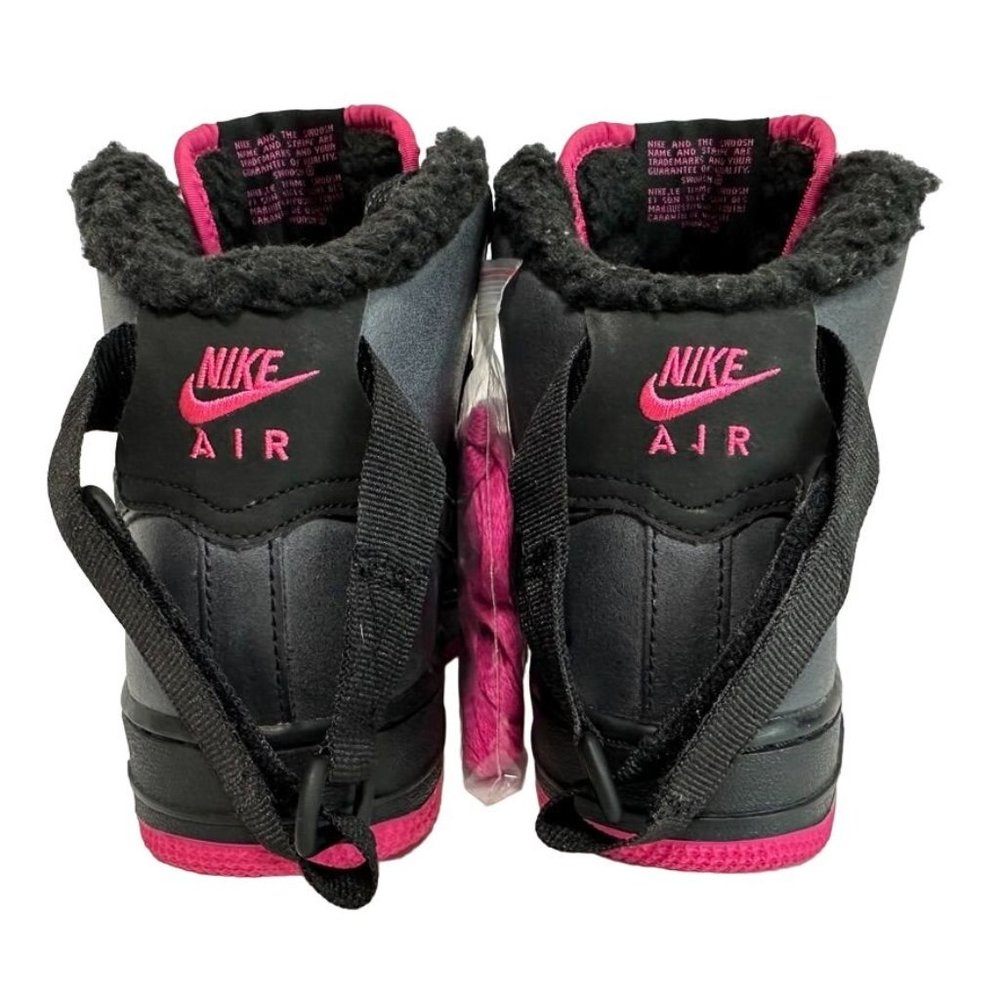 Nike AIR FORCE 1 High LV8 GS Sneakers 807627-006 Black Pink Shoes 5Y EXTRA Laces - Picture 8 of 11